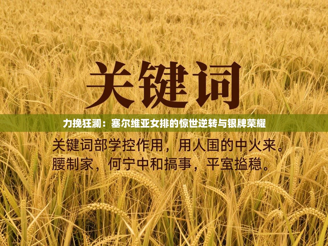 力挽狂澜：塞尔维亚女排的惊世逆转与银牌荣耀  第2张